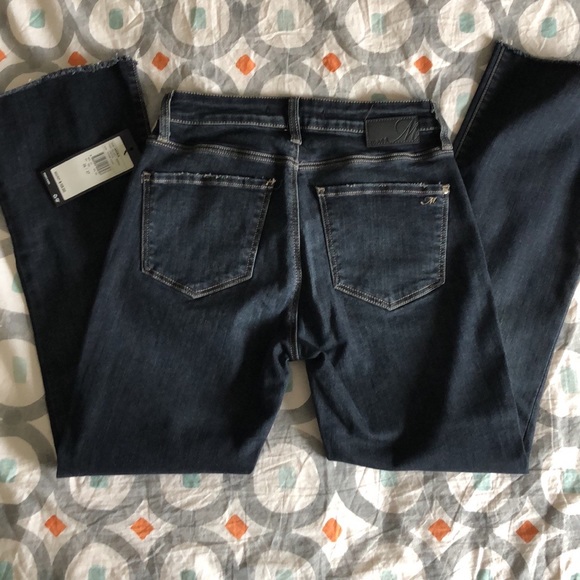 Mavi Anika Mid Rise Ripped Smoky Vintage cropped flare raw hem jeans Size 26 - Picture 4 of 14